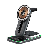 Magnetic alignment wireless charging stand for compatible phones