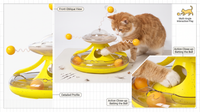 Interactive Cat Teaser Toy – Slow Feeder Puzzle Toy for Cats Play Toys & Kittens