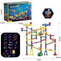 Marble run building blocks set 118 pieces STEM toy for kids