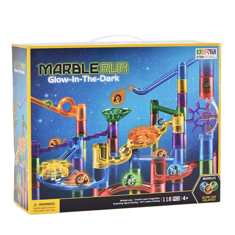 Marble run building blocks set 84 pieces STEM toy for kids