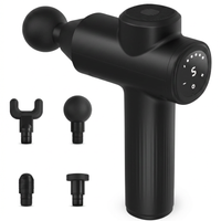 head massage gun with 5 speed levels for deep tissue muscle relief