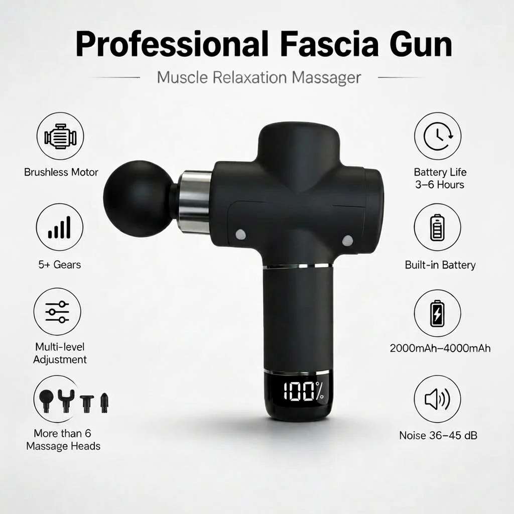 Electric massager with multiple interchangeable massage heads