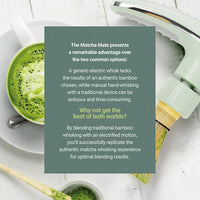 Handheld electric whisk for matcha drink preparation