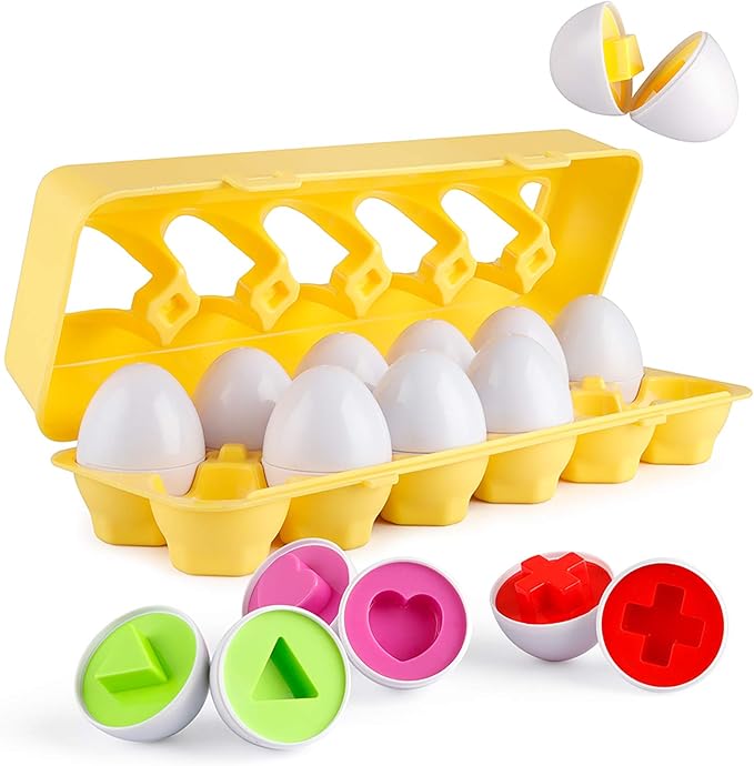 Matching eggs toy for toddlers montessori color sorting puzzle learning toy