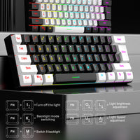 61-key wired keyboard with responsive mechanical-feel keys