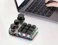 Mechanical style mini keypad for office and computer shortcut use
