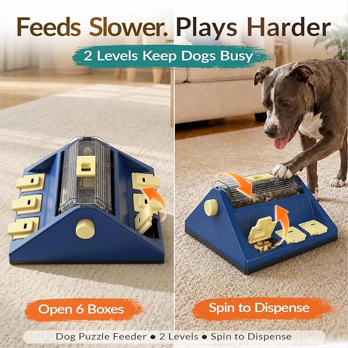 Medium Dog Puzzle Toy with Interactive Treat Dispensing