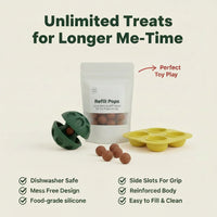 Treat-dispensing dog ball toy suitable for medium and large dogs
