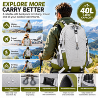 Side-angle view of a men's adventure backpack suitable for outdoor travel.