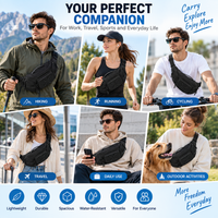 Men's outdoor crossbody bag for hands-free carrying