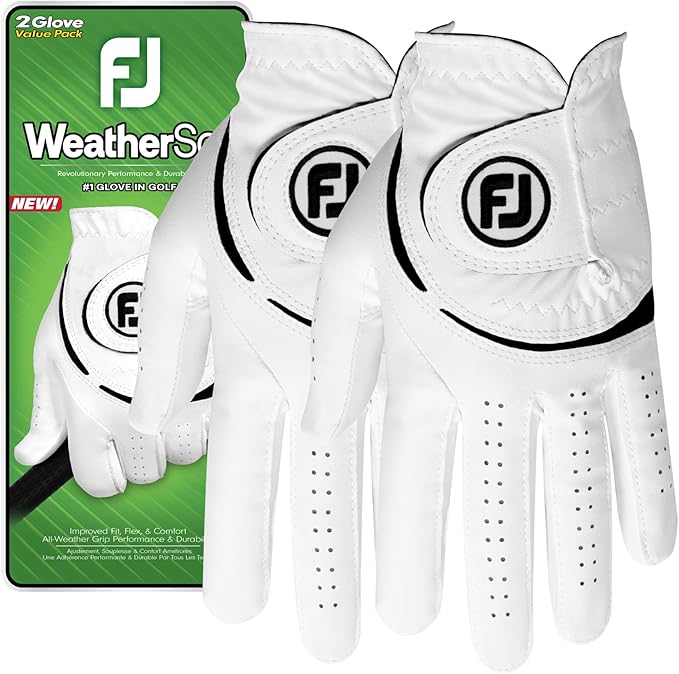 Men's WeatherSof golf gloves 2-pack for superior grip and comfort