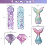  Mermaid party banner and garland decorations for birthdays