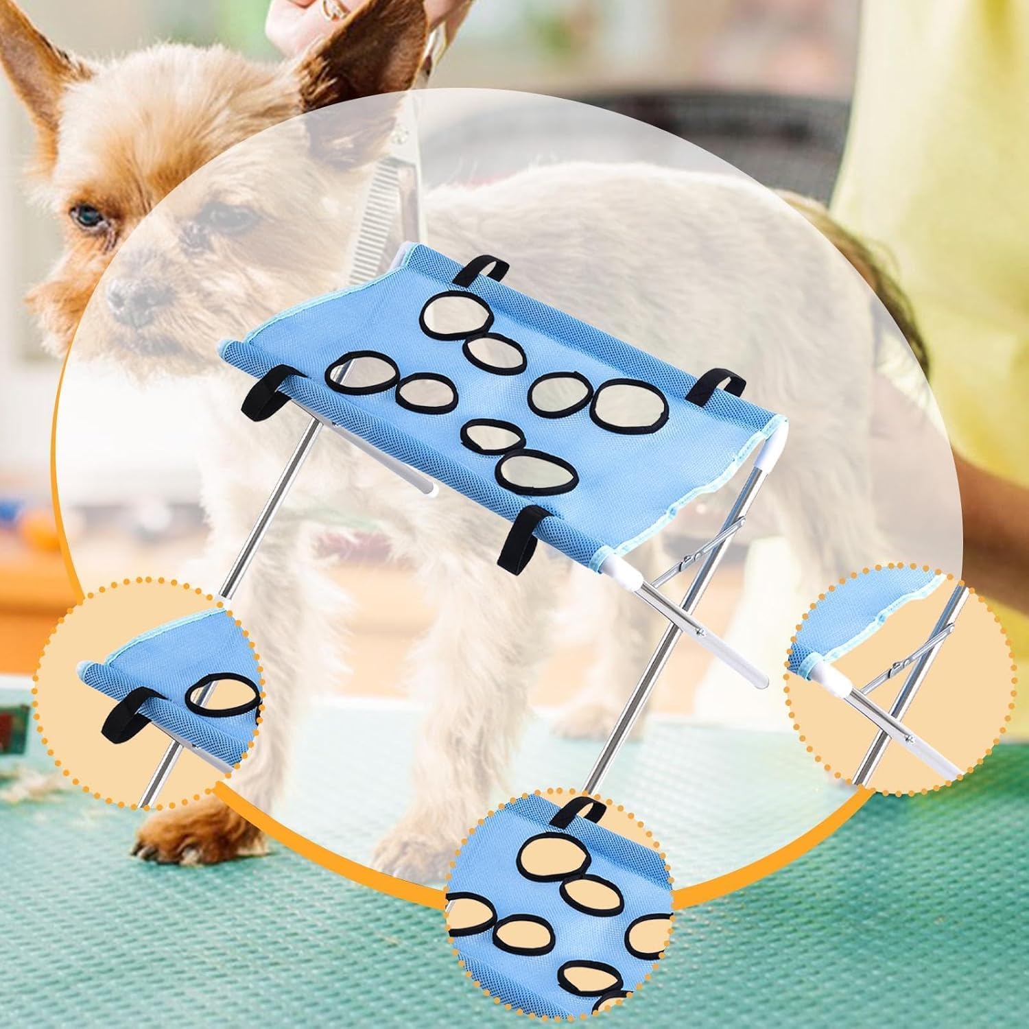 Mesh Pet Grooming Bed for Cats and Dogs