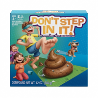 Messy party game Don’t STEP IN IT with blindfolded fun