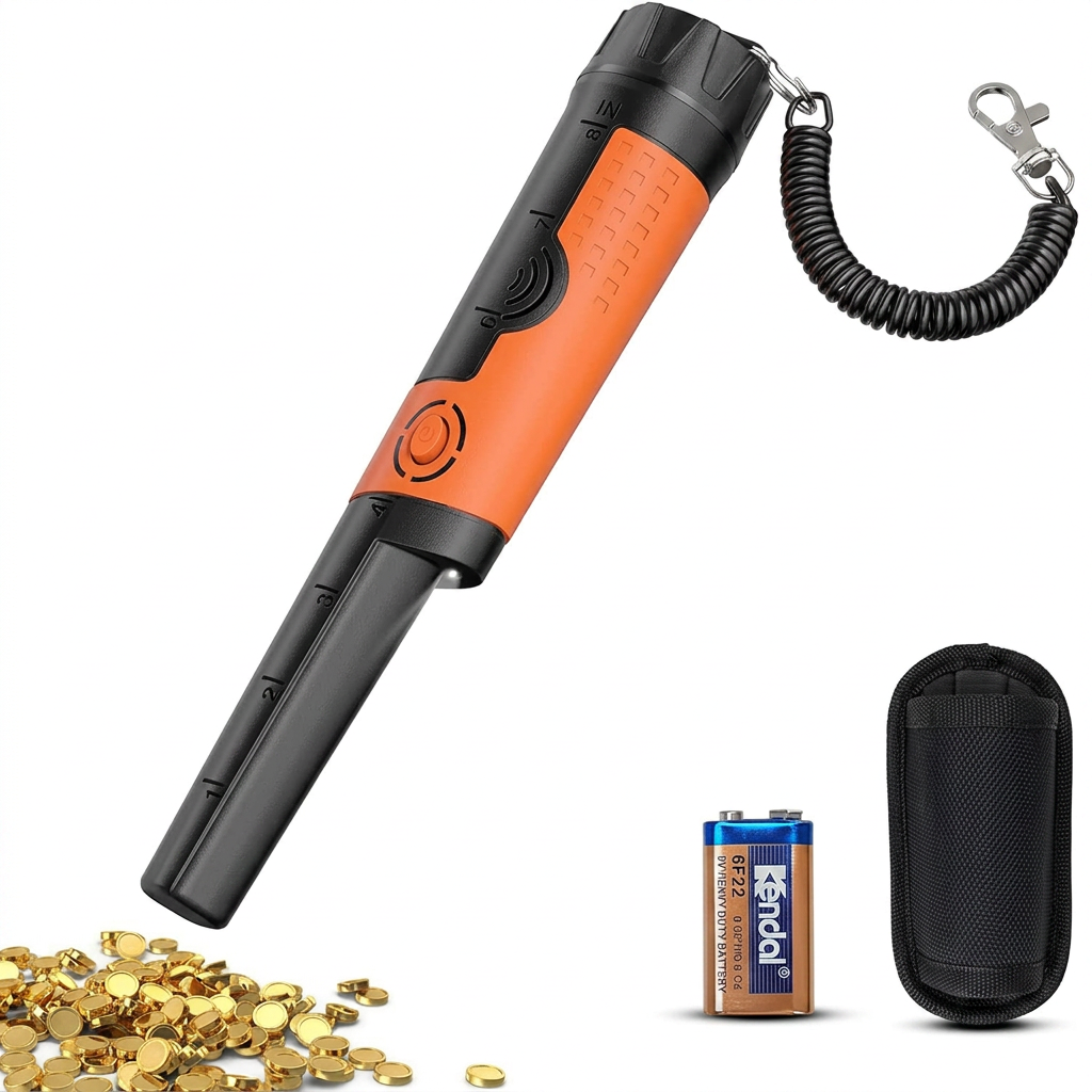 Waterproof Metal Detector Pinpointer with 360 Degree Detection
