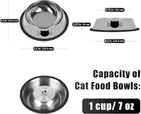 Metal pet feeding bowl for daily food use