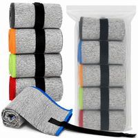 Microfiber gym towels 5 pack with quick dry fabric for workout and fitness use