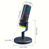USB RGB desktop condenser microphone