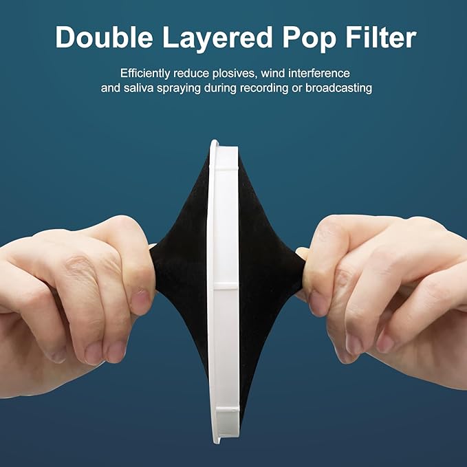 2-Layered Pop Filter Microphone Isolation Ball for Effective Noise Reduction and Clear Audio Recordings.