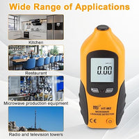 LCD Display of Microwave Leakage Detector Showing Radiation Level