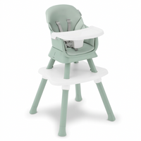 Milestone 6-in-1 High Chair by Delta Children in Sage Green, Converts to Multiple Stages