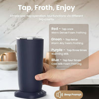 Electric milk frother used for cappuccino and macchiato preparation