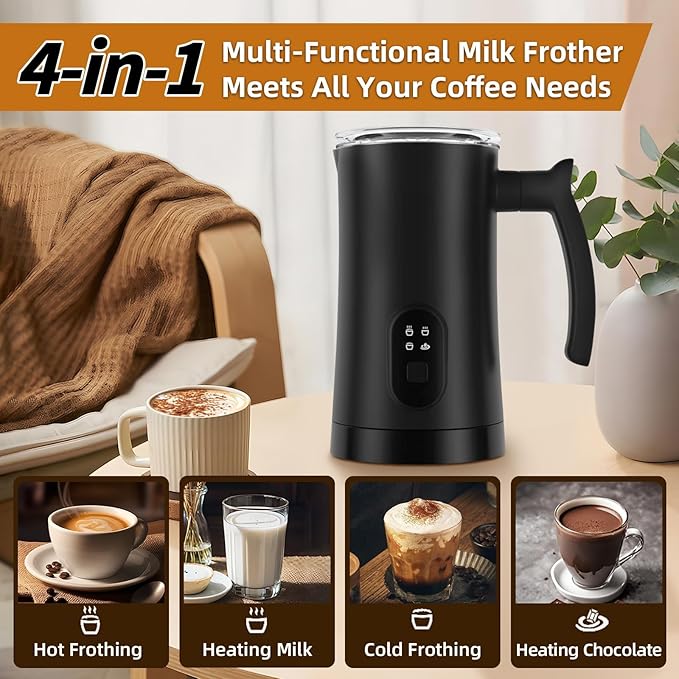 Automatic milk frother showing the cold foam mode