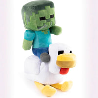 Minecraft-inspired plush toy of Zombie Chicken Jockey