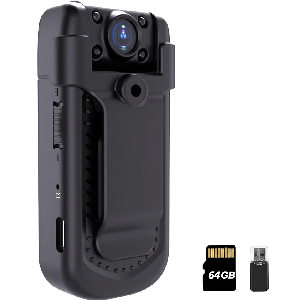 Mini 1080P portable media device with 64GB storage front view