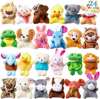 24 Pack Mini Animal Plush Toy Assortment, small stuffed animals for kids