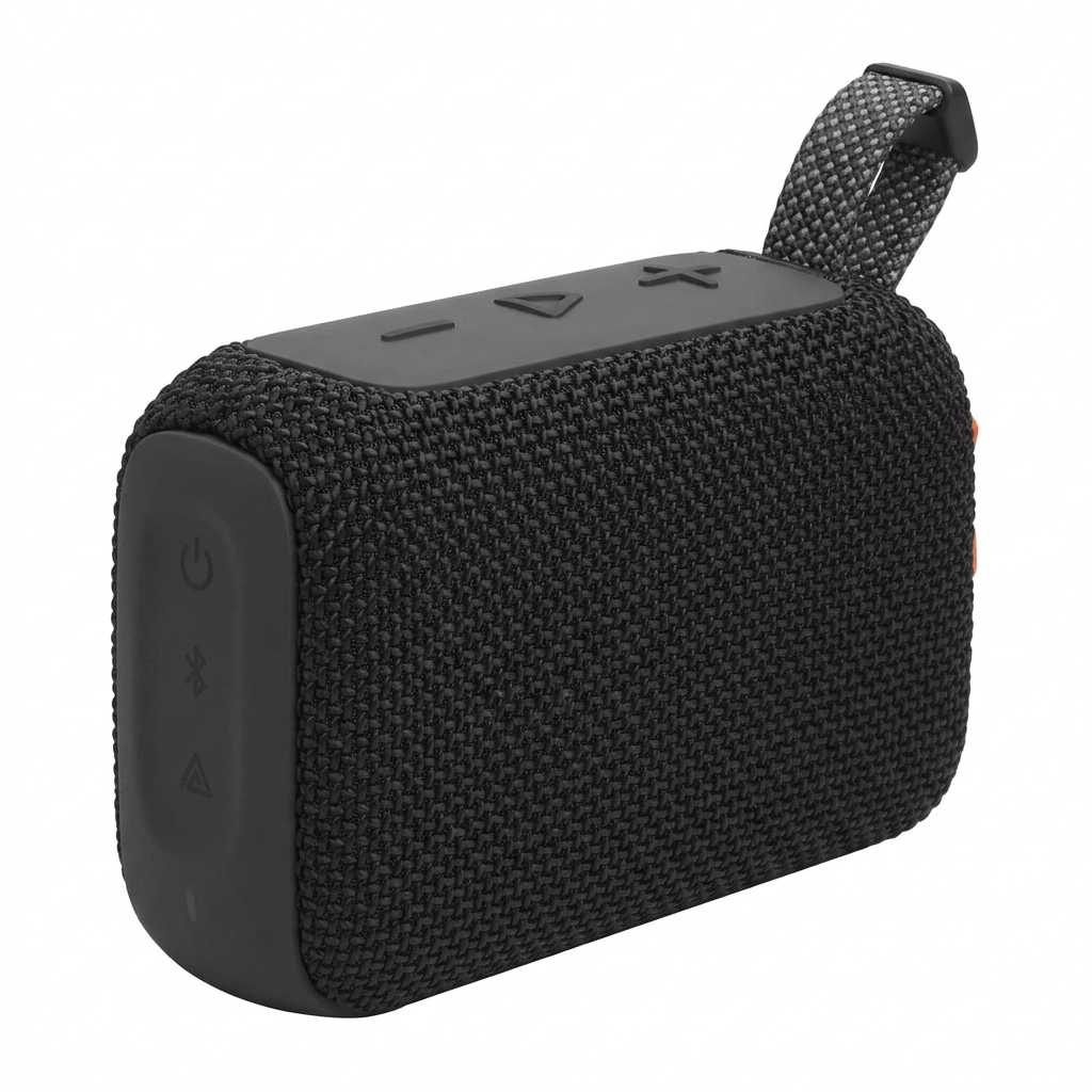 Mini Bluetooth Speaker Black Front View Portable Design