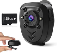 Mini body camera 1080P with night vision and 128GB memory