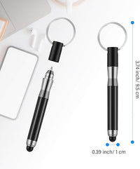 Mini capacitive stylus pens displayed in four metallic colour options