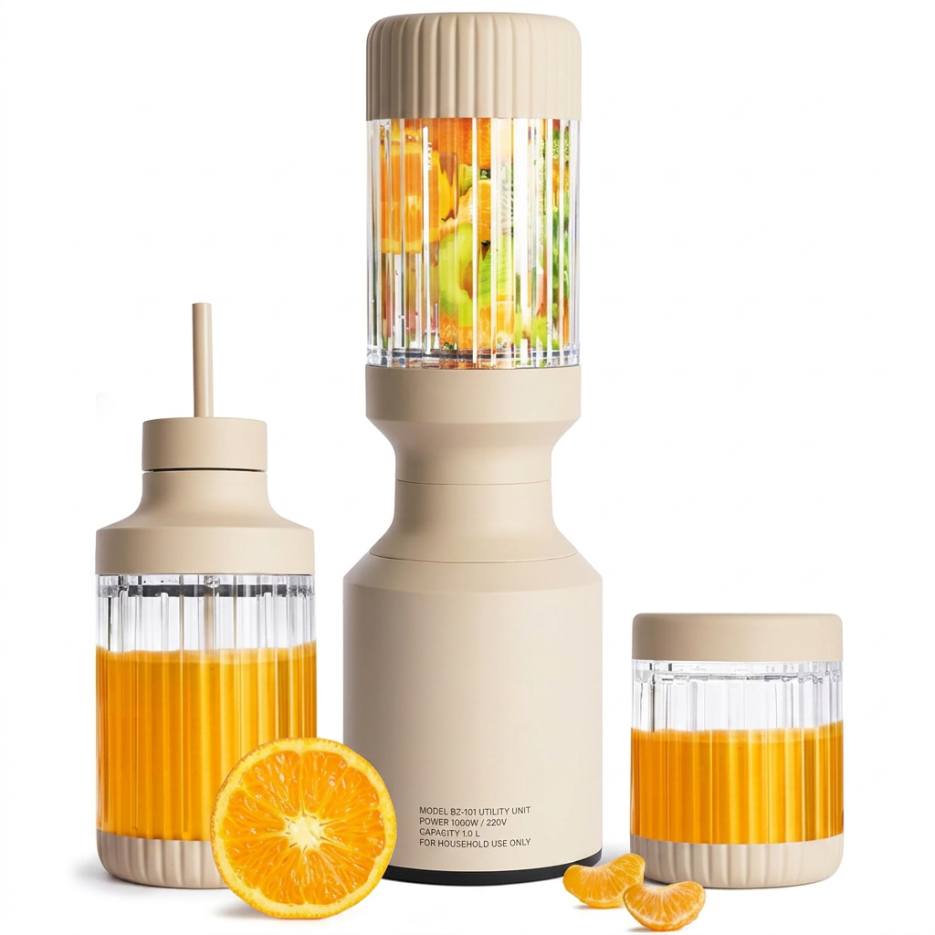 Mini countertop blender with compact kitchen design