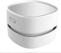 Mini Desktop Vacuum Cleaner with 360º Rotatable Design for Keyboard and Office Use, White.
