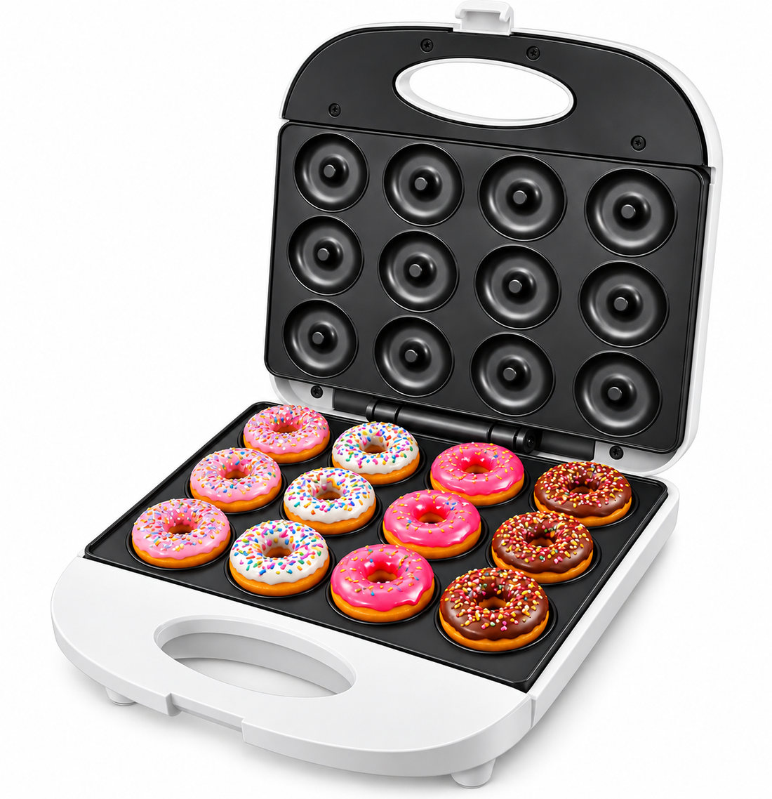 Mini electric donut maker for homemade breakfast snacks