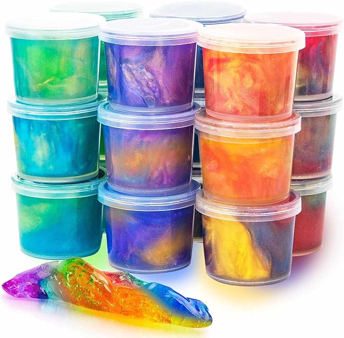 Mini galaxy slime 24 pack stretchy slime for kids