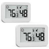 Mini Hygrometer Thermometer 2 Pack Digital Temperature and Humidity Monitor