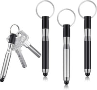 Four mini keychain stylus pens in rose gold silver black and gold