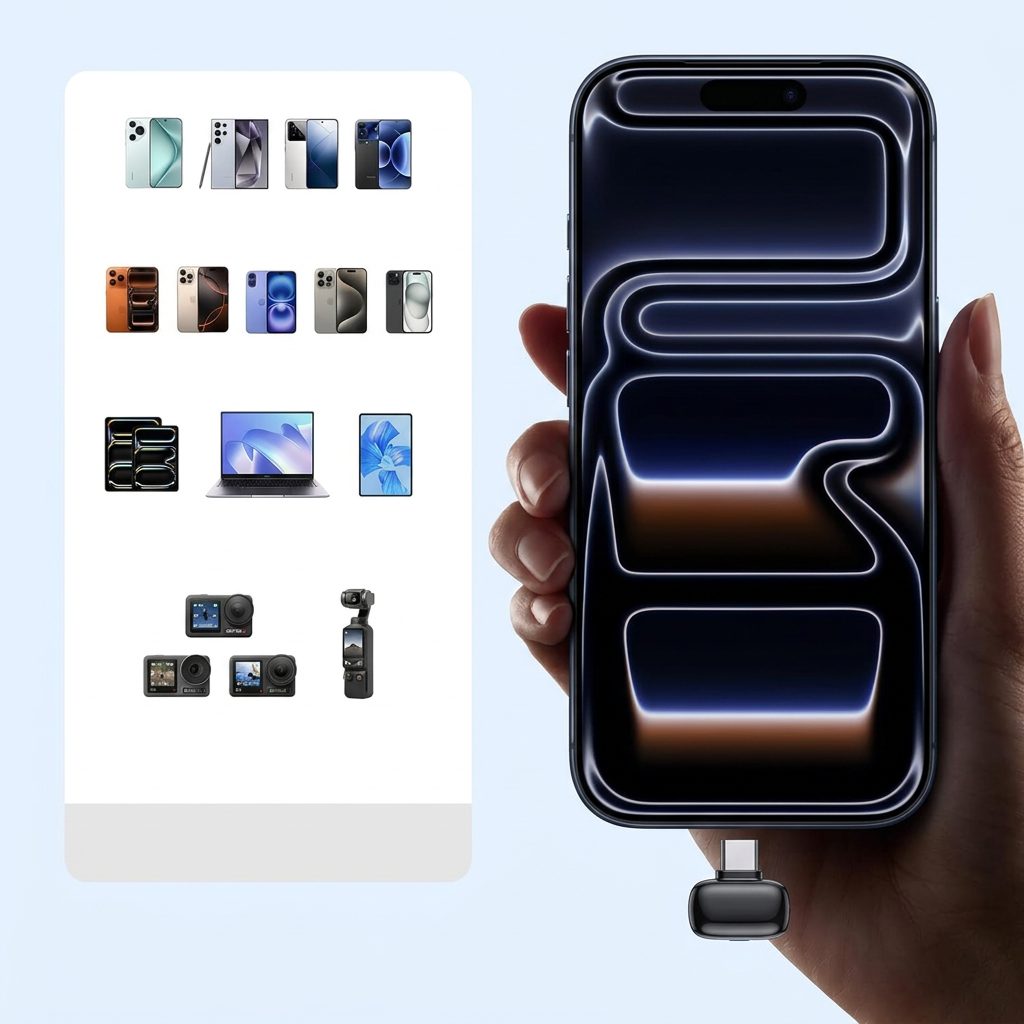 Mini microphone set for content creation and online classes