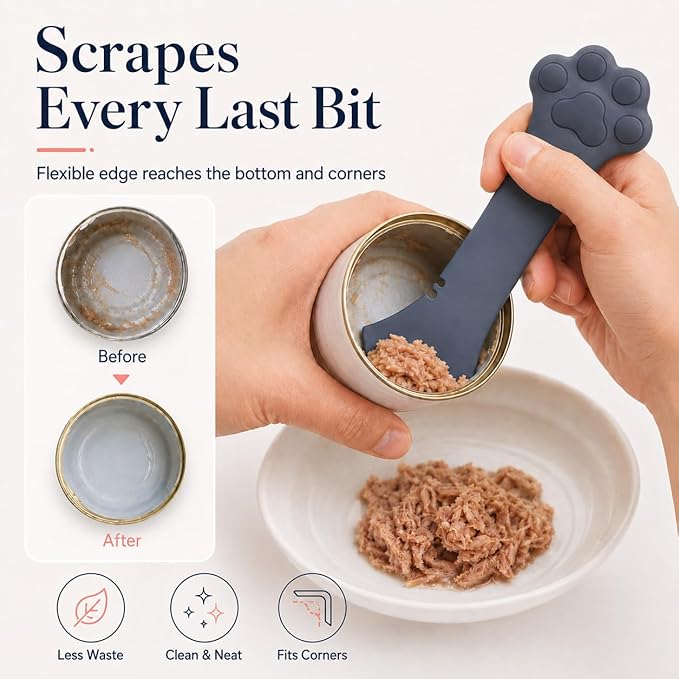 mini pet spatula for cats, dogs, and small jars of wet food