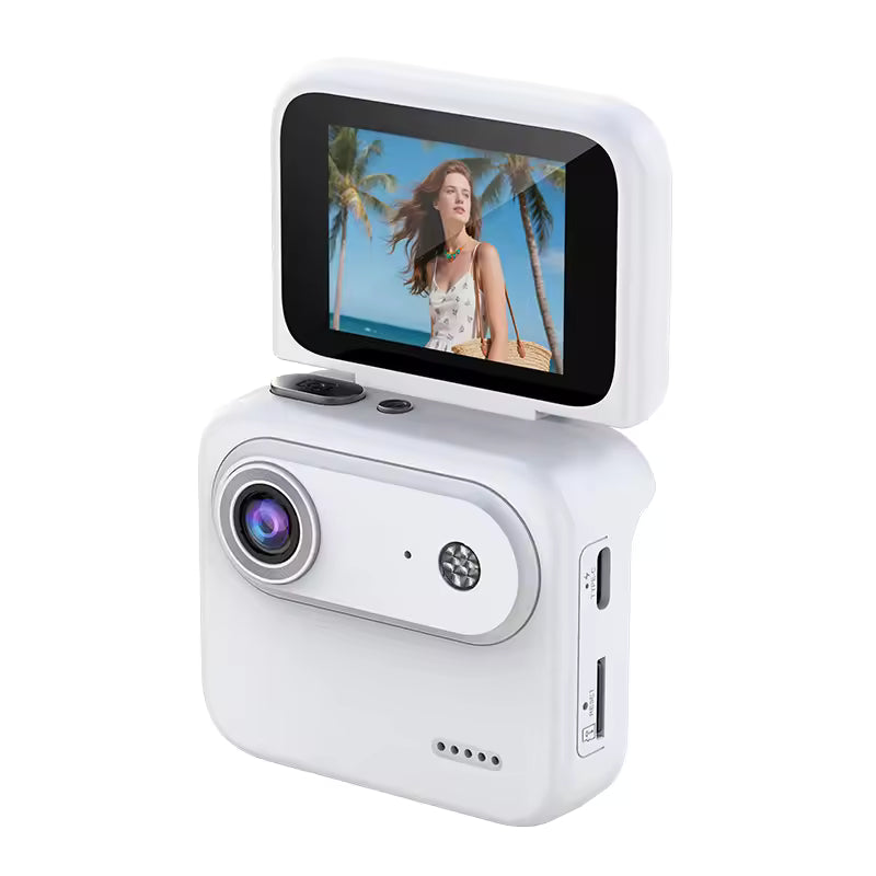 4K mini vlog camera with compact front design