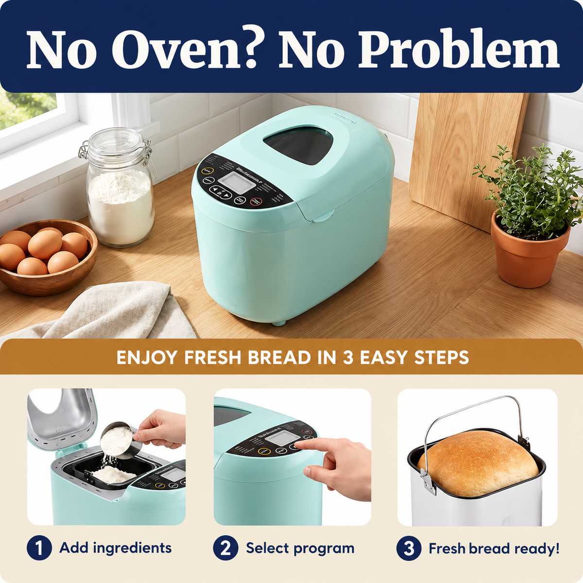 2 pound bread maker with three sizes