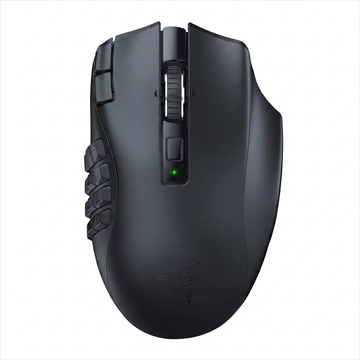 wireless mmo gaming mouse with 19 programmable buttons black