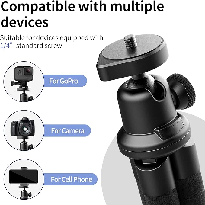 flexible tripod legs wrapped around object for stable smartphone mounting
