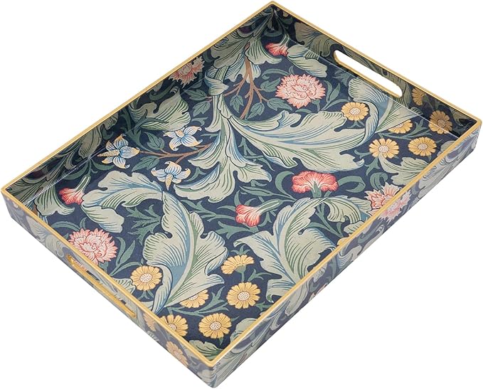 Modern large serving tray with handles for coffee table