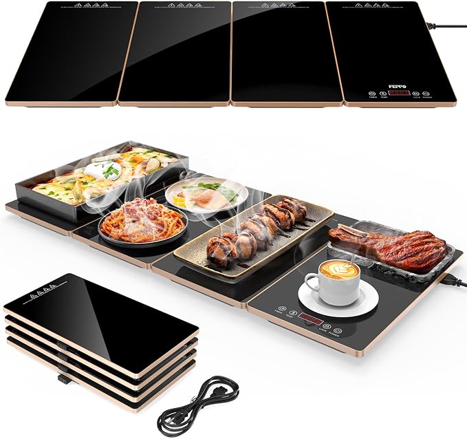 Modular electric food warming tray with expandable panel design
