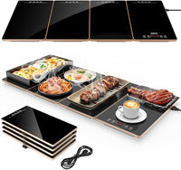 Modular electric food warming tray with expandable panel design