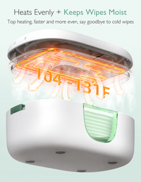 Moisture-retaining wipe storage compartment with convenient lid design.