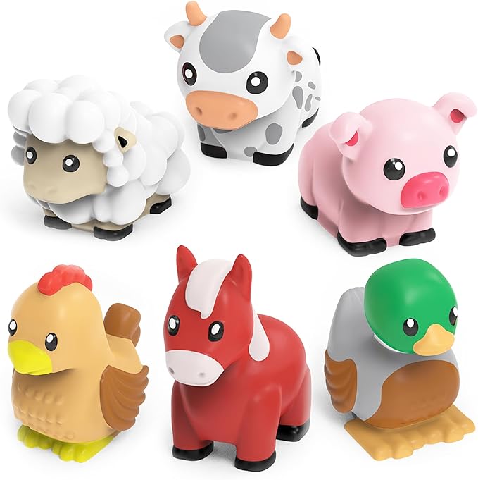 Mold Free Bath Toys 6 Pack with Sealed No Hole Design for Babies and Toddlers